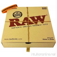RAW Rolling Paper "Parchment Squares" 6"x6" 500 Sheet Count - B010OLVSEG
